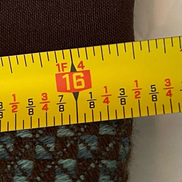 Bentley A. Teal Brown Woven Career Office Tie Closure Jacket Size M - Picture 11 of 12